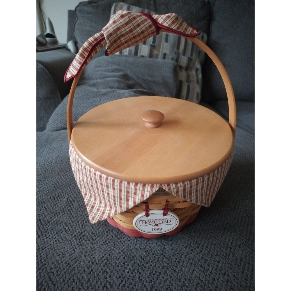 Vintage Longaberger Homestead Collectors Club 1999 Basket Lid Liner Protector